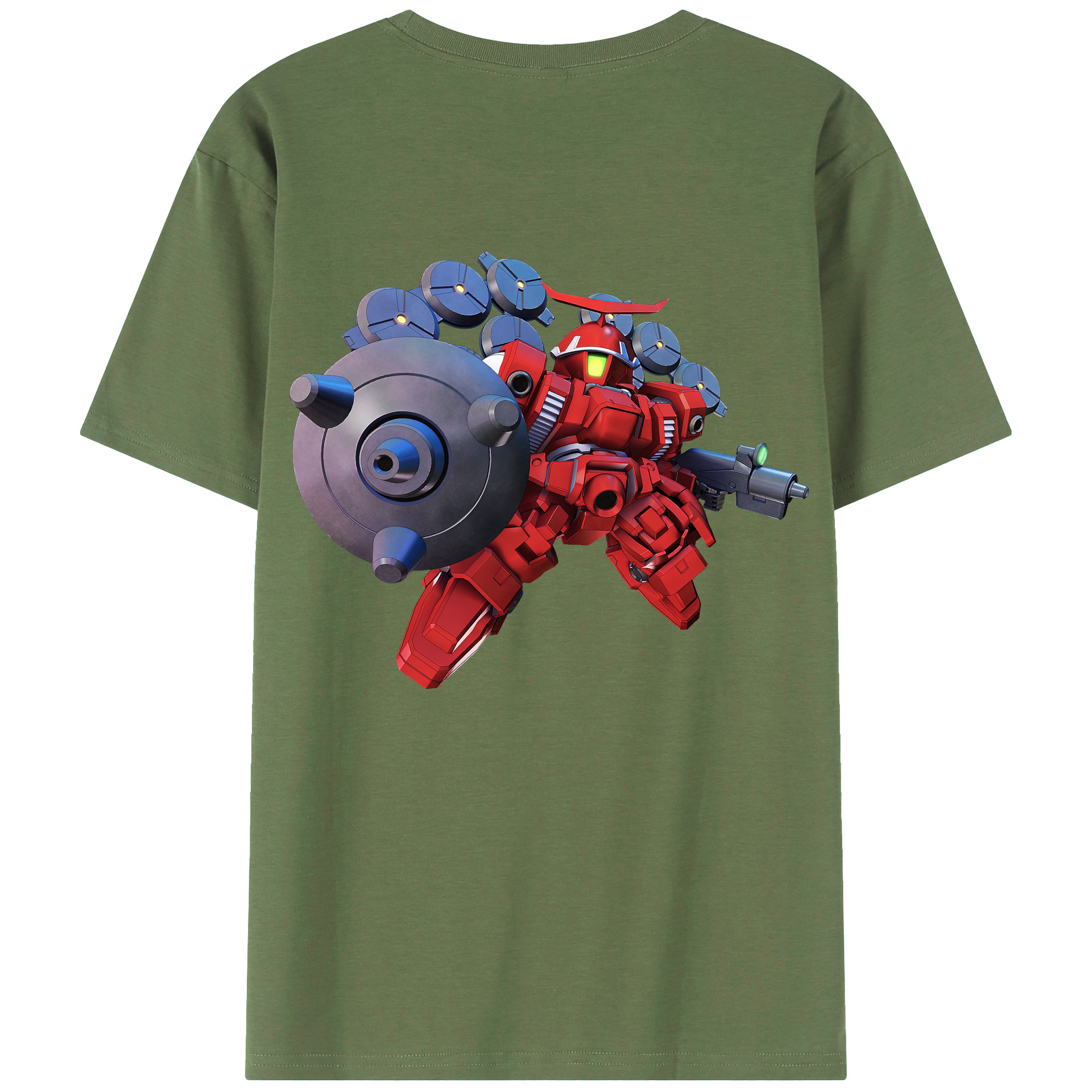 （画像用） 機動戦士ガンダム Mobile Suit Gundam 綿100％ メンズ半袖Tシャツ（バックプリント） 通気性